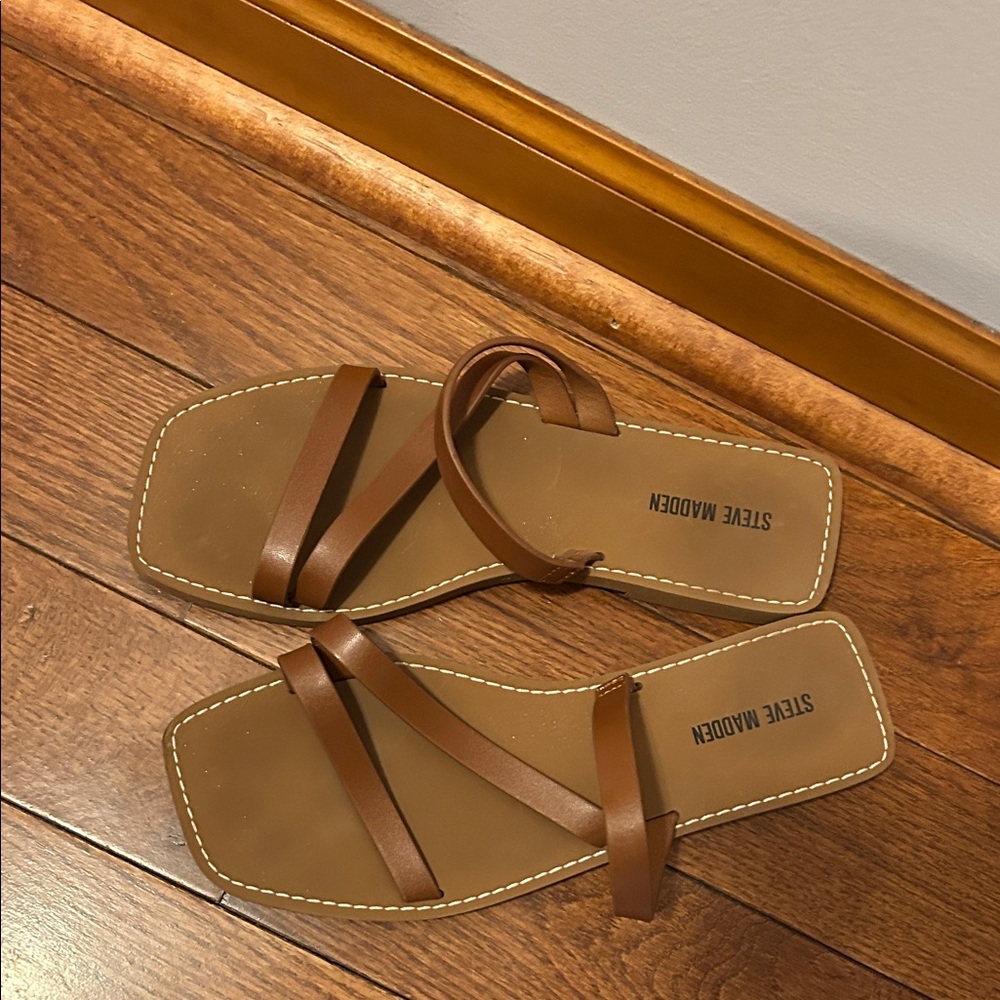 Steve Madden Tan Strappy Sandals